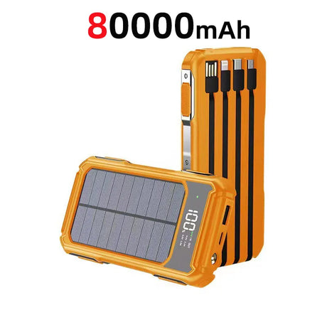 80000mAh Large Capacity Solar Power Bank solar power BushLine Orange