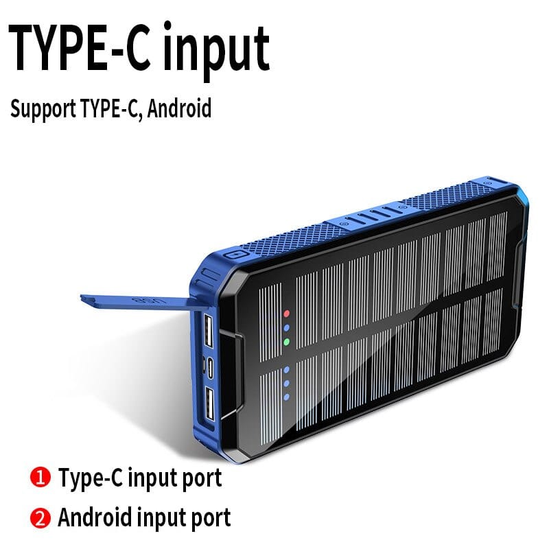 80000mAh Solar Power Bank Wireless 4 USB LED Outdoor Powerbank wifi & wireless  