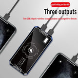 80000mAh Solar Power Bank Wireless 4 USB LED Outdoor Powerbank wifi & wireless  