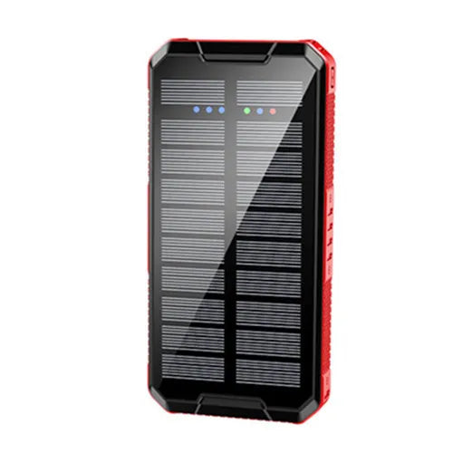 80000mAh Solar Wireless High Capacity Charger LED wifi & wireless BushLine Red