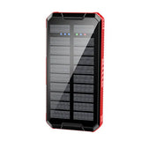 80000mAh Solar Wireless High Capacity Charger LED wifi & wireless BushLine Red