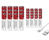 AA+AAA 5500mah Rechargeable Lithium Battery Rechargeable Batteries BushLine 16pcs