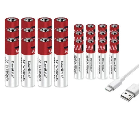 AA+AAA 5500mah Rechargeable Lithium Battery Rechargeable Batteries BushLine 16pcs