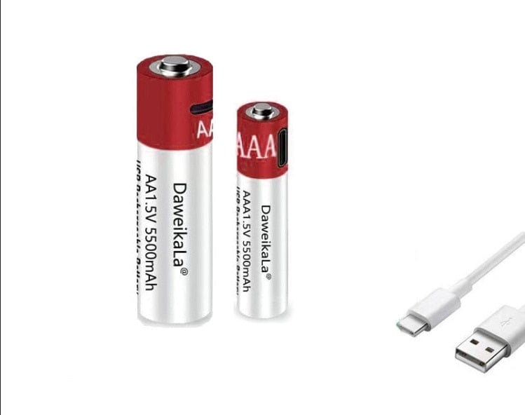 AA+AAA 5500mah Rechargeable Lithium Battery Rechargeable Batteries  BushLine