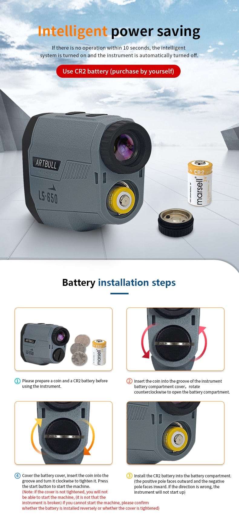 ARTBULL Rangefinder 650m 1000m Optics  BushLine