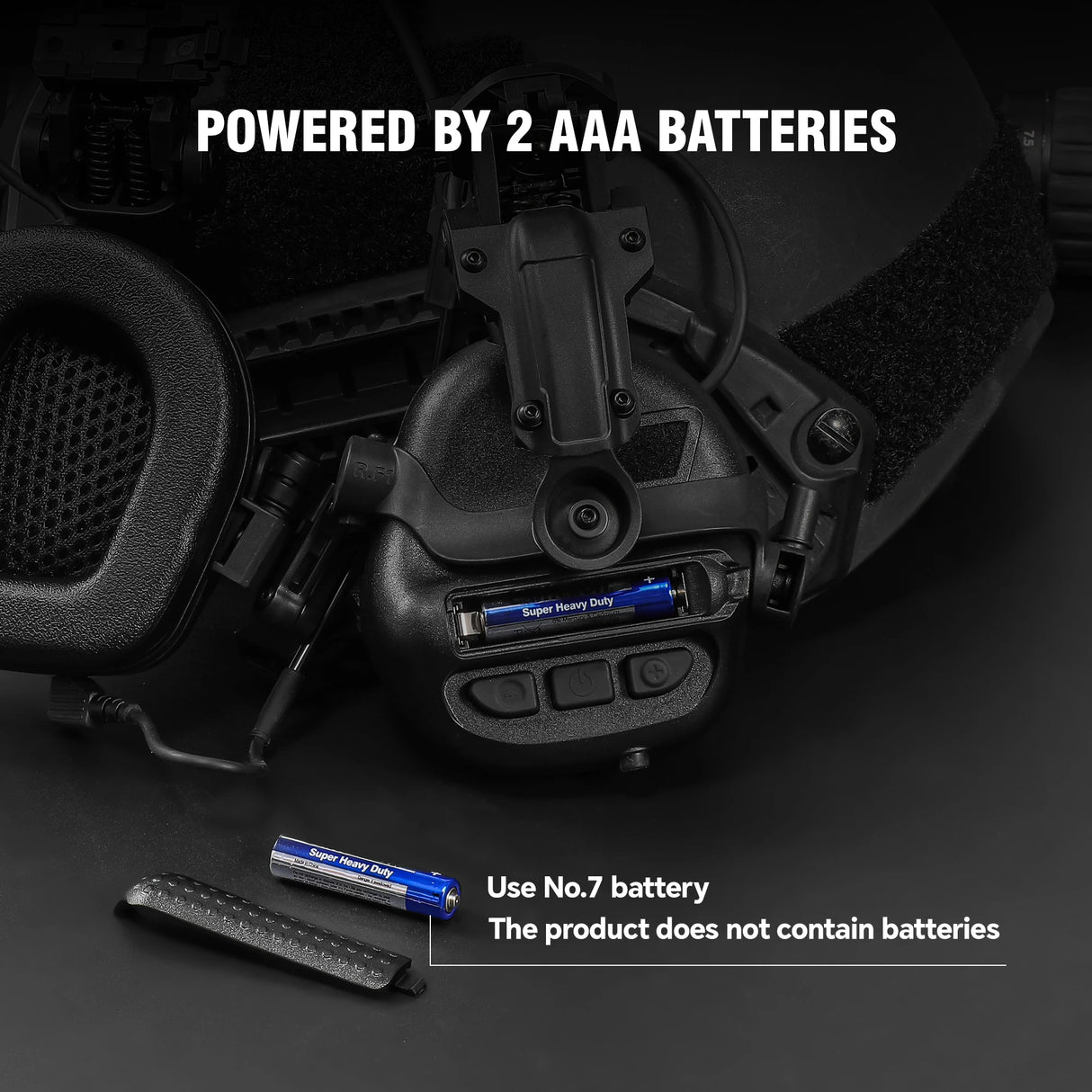 Active Noise Reduction Tactical 2 way Radio Headset Helmet & Pack Accessories  