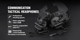 Active Noise Reduction Tactical 2 way Radio Headset Helmet & Pack Accessories  