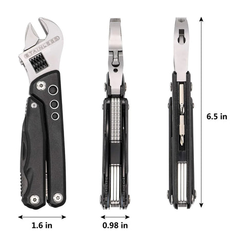 Adjustable Multi functional Wrench Folding Knife Pliers Screwdriver tools  