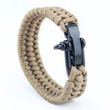 Adjustable Paracord Survival Wristband 23cm army surplus BushLine Khaki 23cm