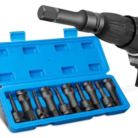 Allen Key 1/2" Impact Hex Head Bit Set Metric tools  BushLine