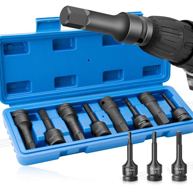 Allen Key 1/2" Impact Hex Head Bit Set Metric tools  BushLine
