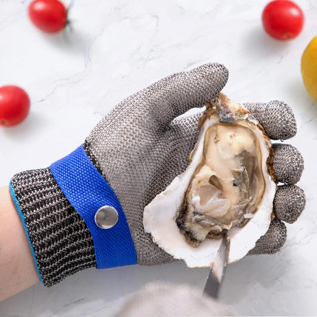Anti-Cut Gloves Stainless Steel Wire Metal Mesh Hi-Vis & Safety  