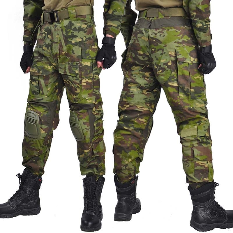 Army Military Police Security Uniform Outdoor Clothing BushLine Jungle green S(45-55kg)
