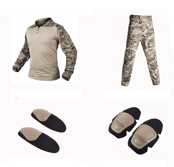 Army Military Police Security Uniform Outdoor Clothing BushLine Desert Digital S(45-55kg)