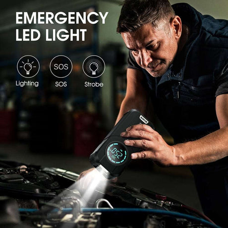 BUVAYE Car Jump Starter Air Pump Portable Air Compressor   