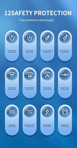 BUVAYE Car Jump Starter Air Pump Portable Air Compressor   