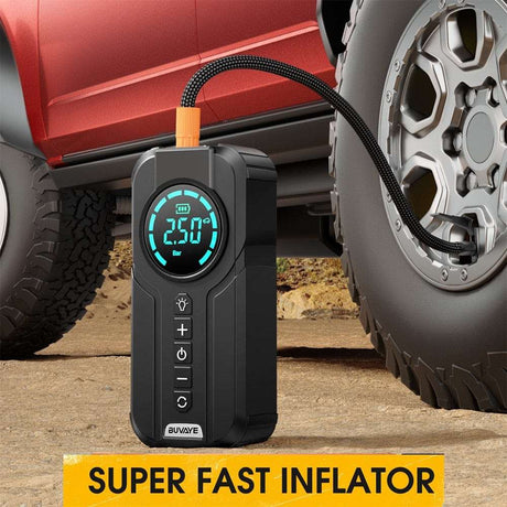 BUVAYE Car Jump Starter Air Pump Portable Air Compressor   BushLine