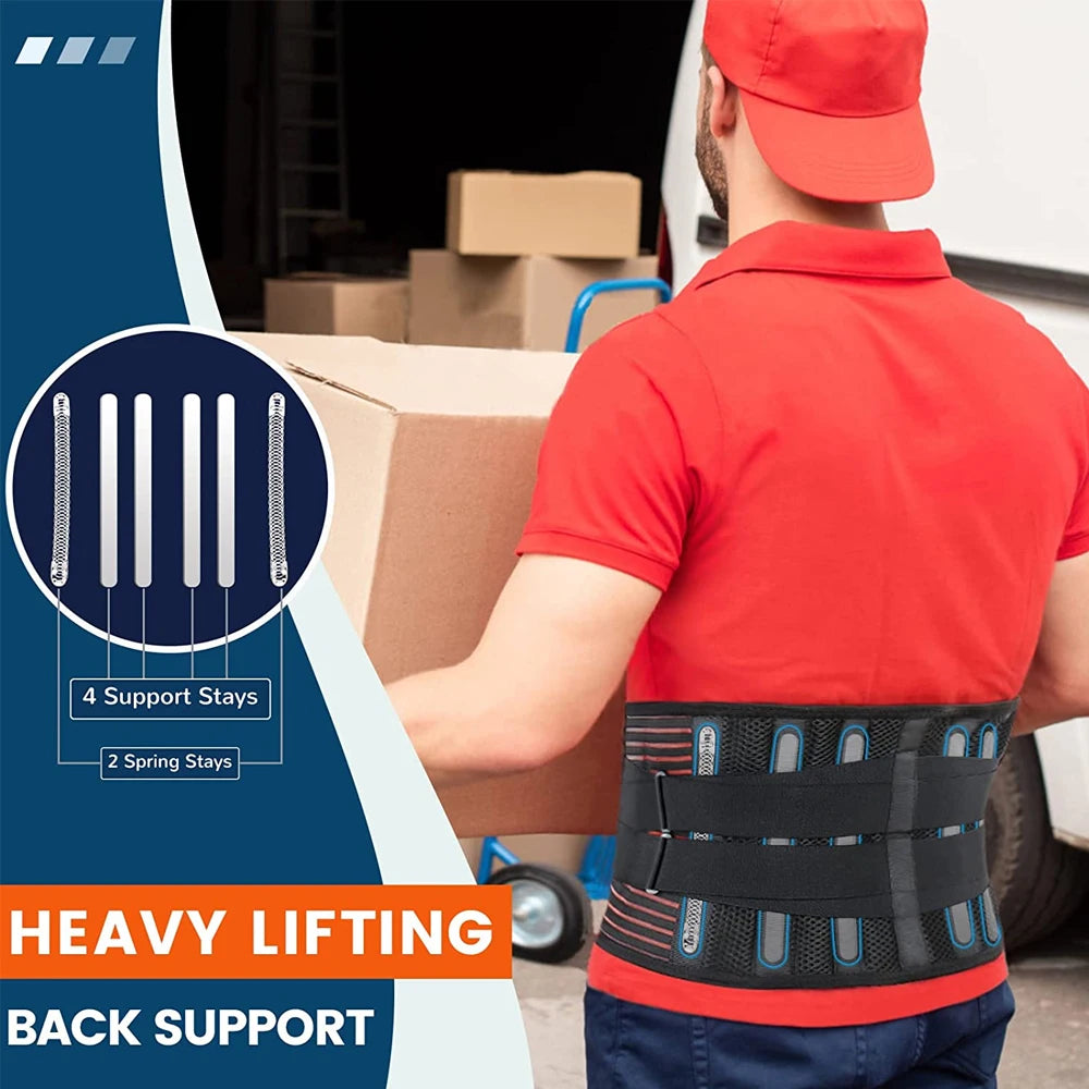 Back Brace for Lower Back Pain Lumbar Support Hi-Vis & Safety  BushLine