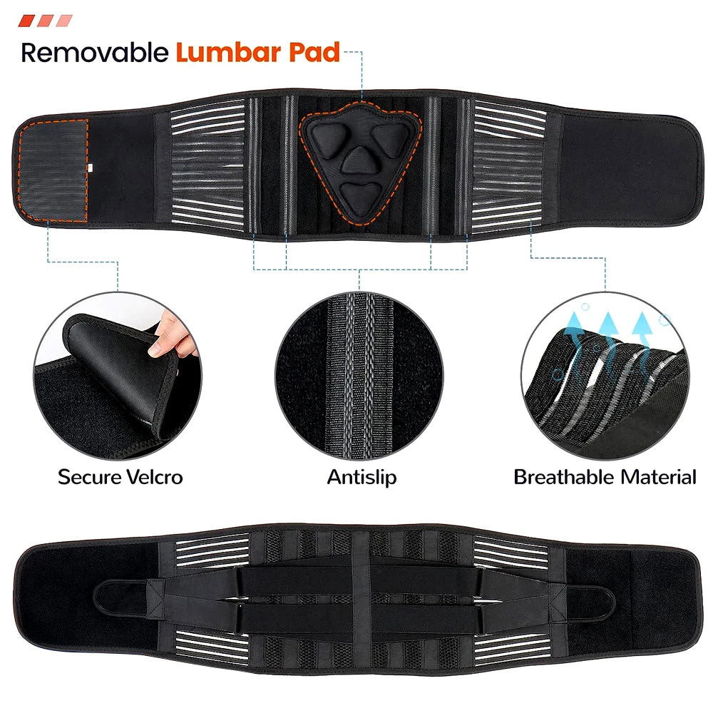 Back Brace for Lower Back Pain Lumbar Support Hi-Vis & Safety  BushLine