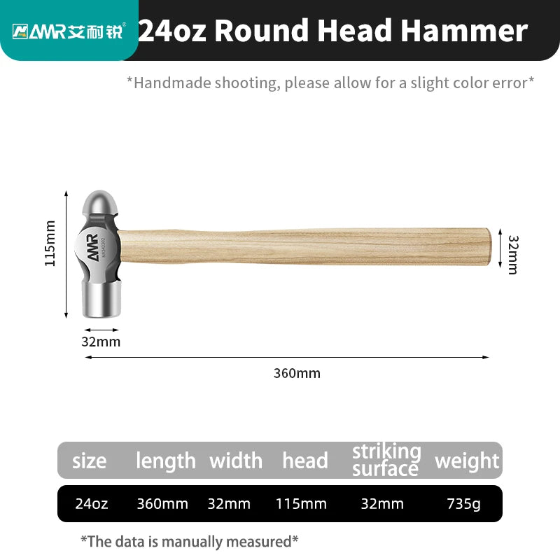 Ball Peen Hammers multiple sizes Walnut 16/24/36OZ tools  BushLine