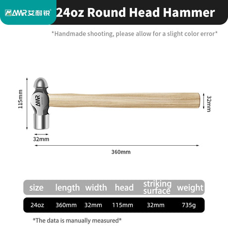 Ball Peen Hammers multiple sizes Walnut 16/24/36OZ tools  BushLine