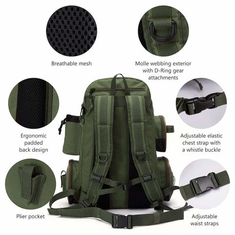 BassDash Fishing Tackle Backpack Multifunctional BackPacks  