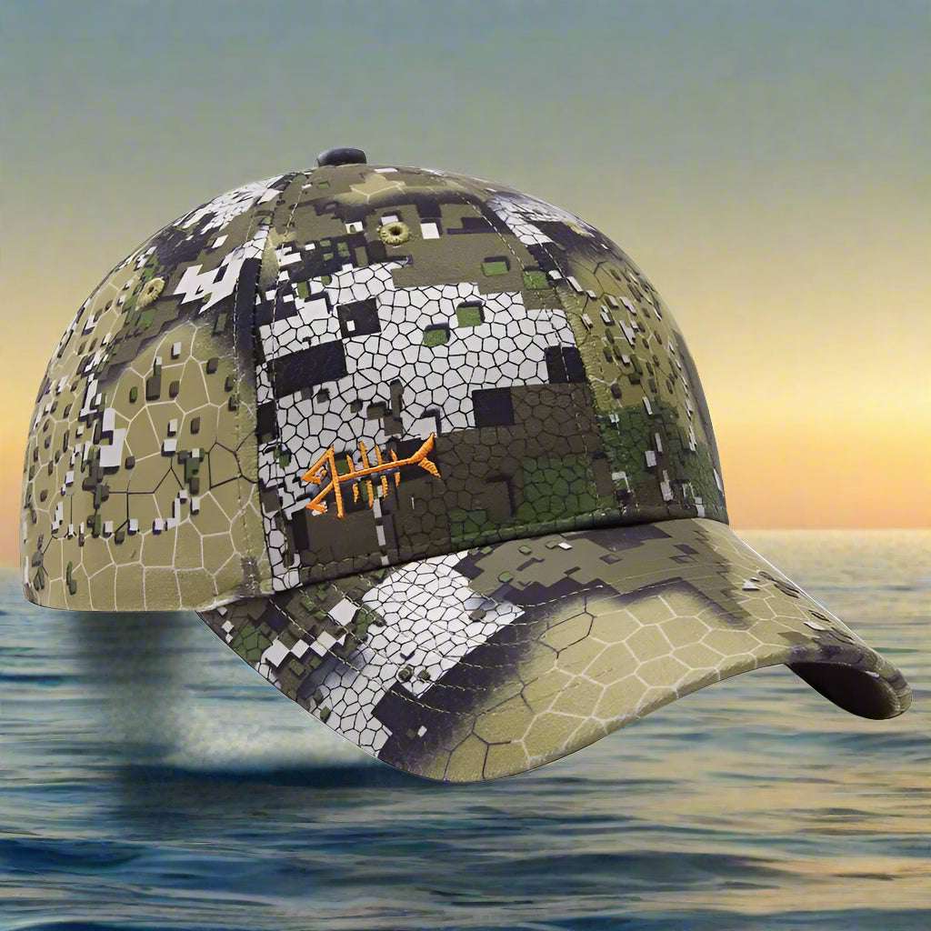 Bassdash Desolve Camo Fishing Unisex Adjustable Baseball Cap tactical hats  BushLine