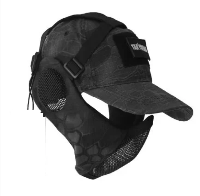 Tactical Foldable Mesh Mask with Cap