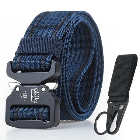 Tactical Belt Strong 1200D Real Nylon Quick Release tacticle clothing BushLine Blue set 125cm