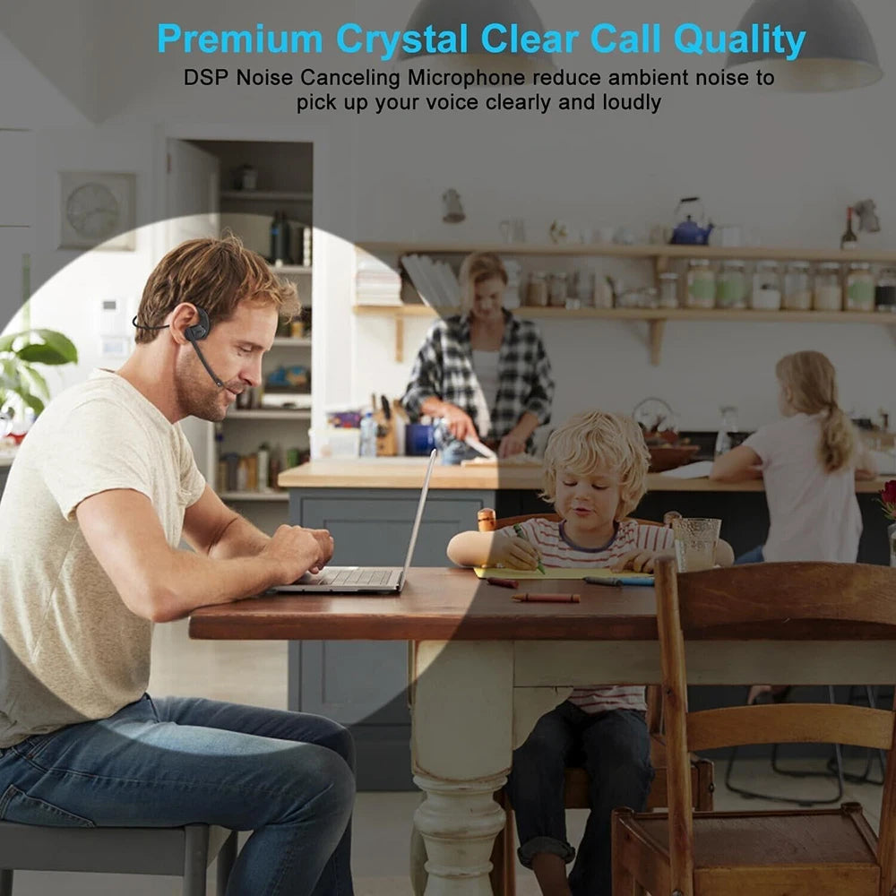 Bluetooth 5.3 Earphones Removable Mic phone stuff  