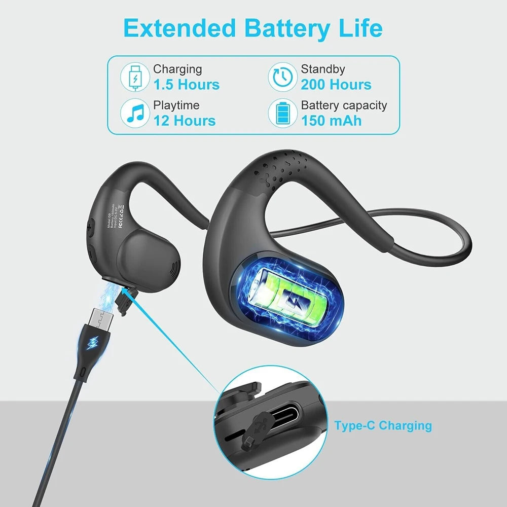 Bluetooth 5.3 Earphones Removable Mic phone stuff  BushLine