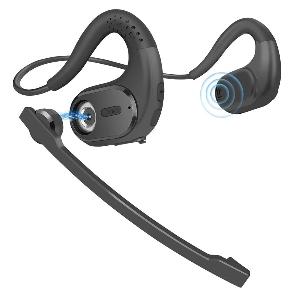 Bluetooth 5.3 Earphones Removable Mic phone stuff BushLine black