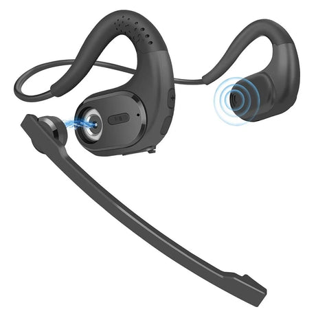 Bluetooth 5.3 Earphones Removable Mic phone stuff BushLine black