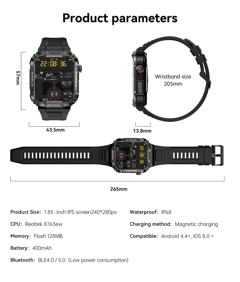 Bluetooth Call Fitness Voice Assist Watch Watchs  BushLine