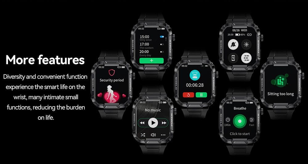 Bluetooth Call Fitness Voice Assist Watch Watchs  BushLine