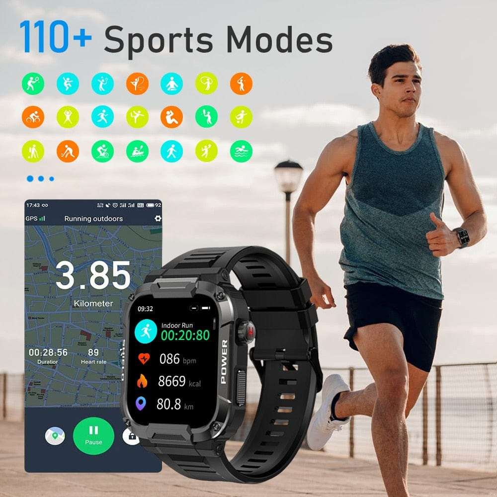 Bluetooth Call Fitness Voice Assist Watch Watchs  BushLine