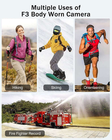 Body Camera Full HD Night Vision 4K Security Cameras  BushLine