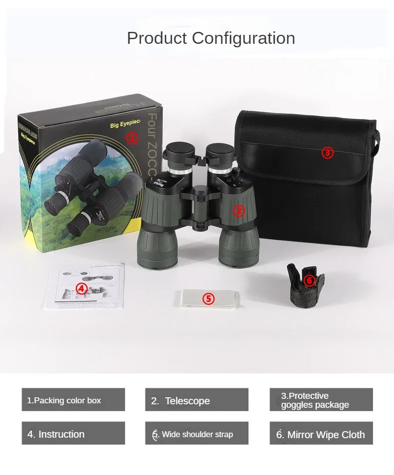 Boshile 20x50 Auto-Focus Binoculars Long Range Waterproof Binoculars  BushLine