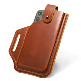 Genuine Leather Belt Phone Holster phone stuff BushLine Brown S25-S20 Ultra