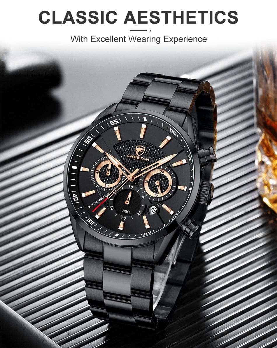 CHEETAH 1613G Casual Sport Chronograph Watch Quartz Watchs  BushLine