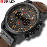 CURREN 8314 Waterproof Sport Watch Genuine Leather Watchs  BushLine