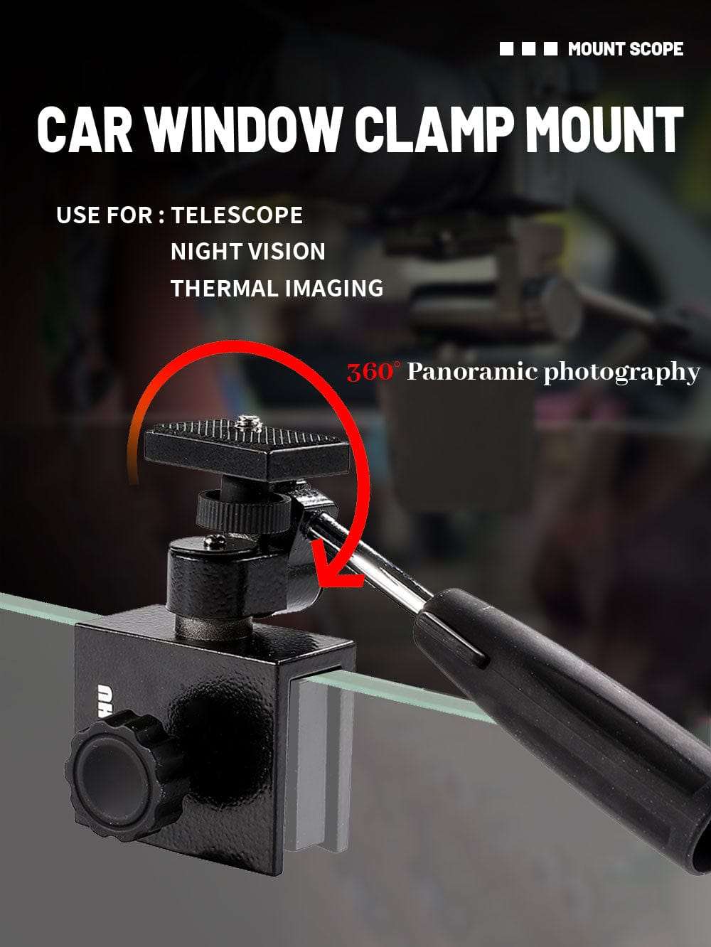 Camera Monocular Night Vision Window Mount Adapter Optics  BushLine