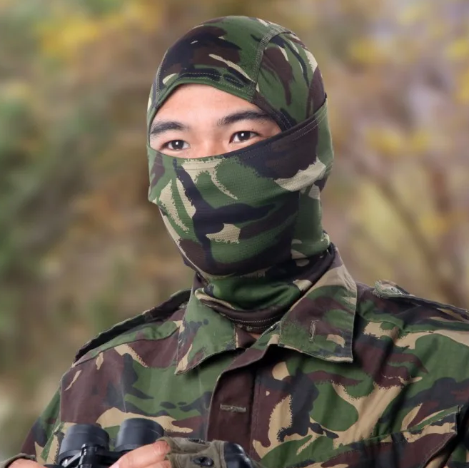 Camo Balaclava Full Face Cap Helmet Liner Neck Gaiter Outdoor Clothing  