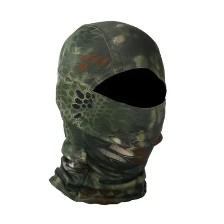Camo Balaclava Full Face Cap Helmet Liner Neck Gaiter Outdoor Clothing BushLine Python Jungle