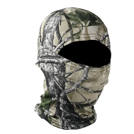 Camo Balaclava Full Face Cap Helmet Liner Neck Gaiter Outdoor Clothing BushLine Alpine topography