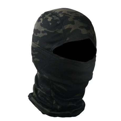 Camo Balaclava Full Face Cap Helmet Liner Neck Gaiter Outdoor Clothing BushLine Scorpion black