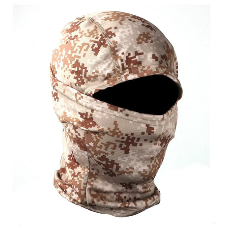Camo Balaclava Full Face Cap Helmet Liner Neck Gaiter Outdoor Clothing BushLine Digital desert
