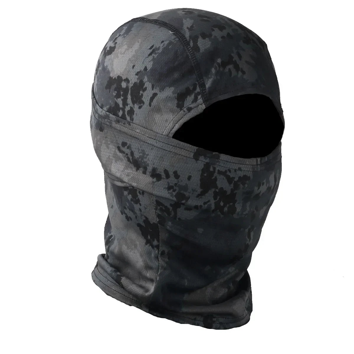 Camo Balaclava Full Face Cap Helmet Liner Neck Gaiter Outdoor Clothing BushLine Striped black
