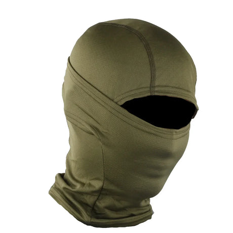 Camo Balaclava Full Face Cap Helmet Liner Neck Gaiter Outdoor Clothing BushLine army green