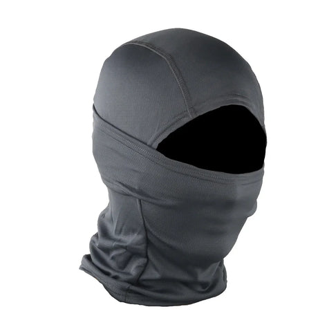 Camo Balaclava Full Face Cap Helmet Liner Neck Gaiter Outdoor Clothing BushLine GRAY